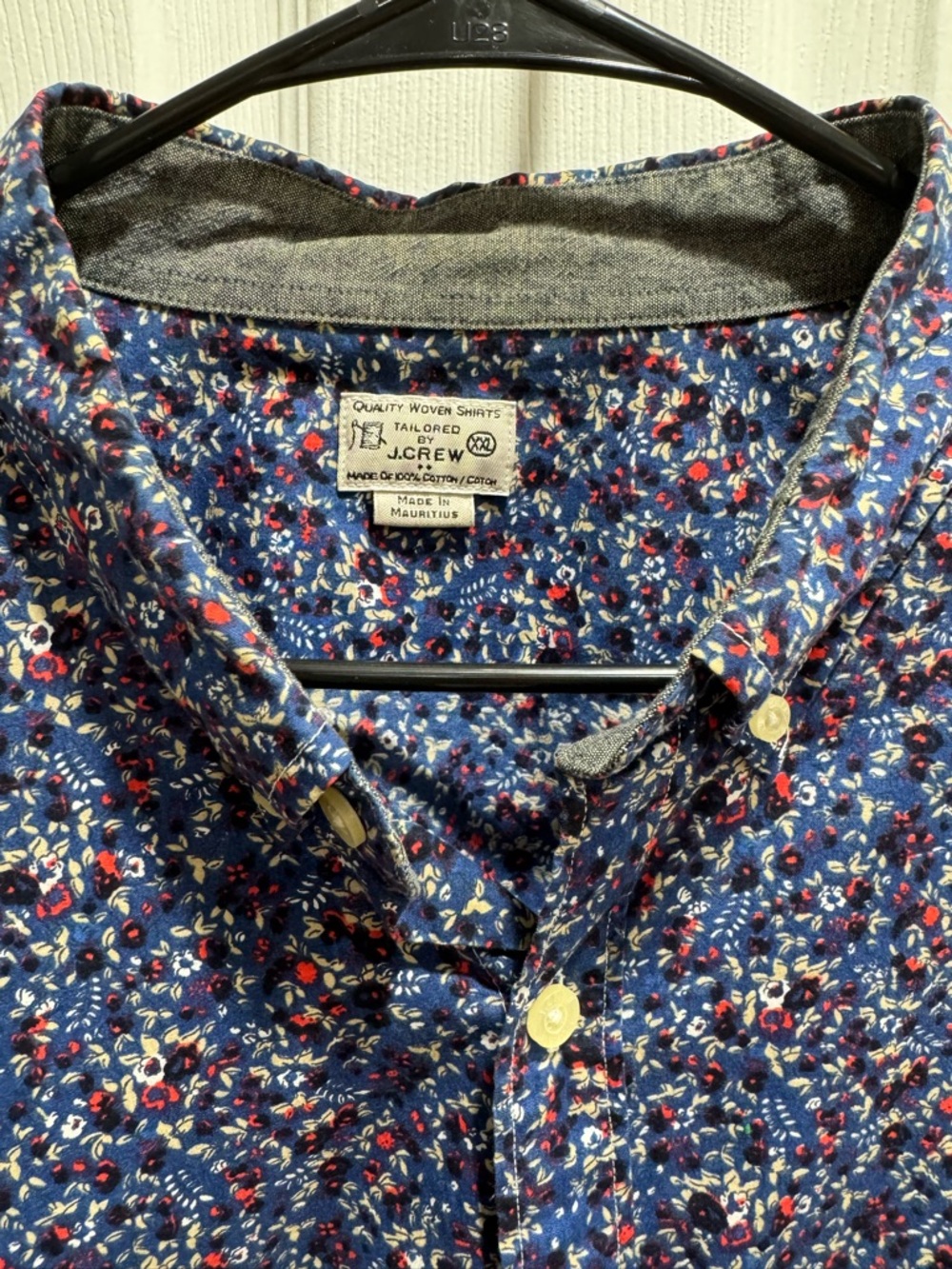 J. Crew Navy Floral Print Button-Down Shirt